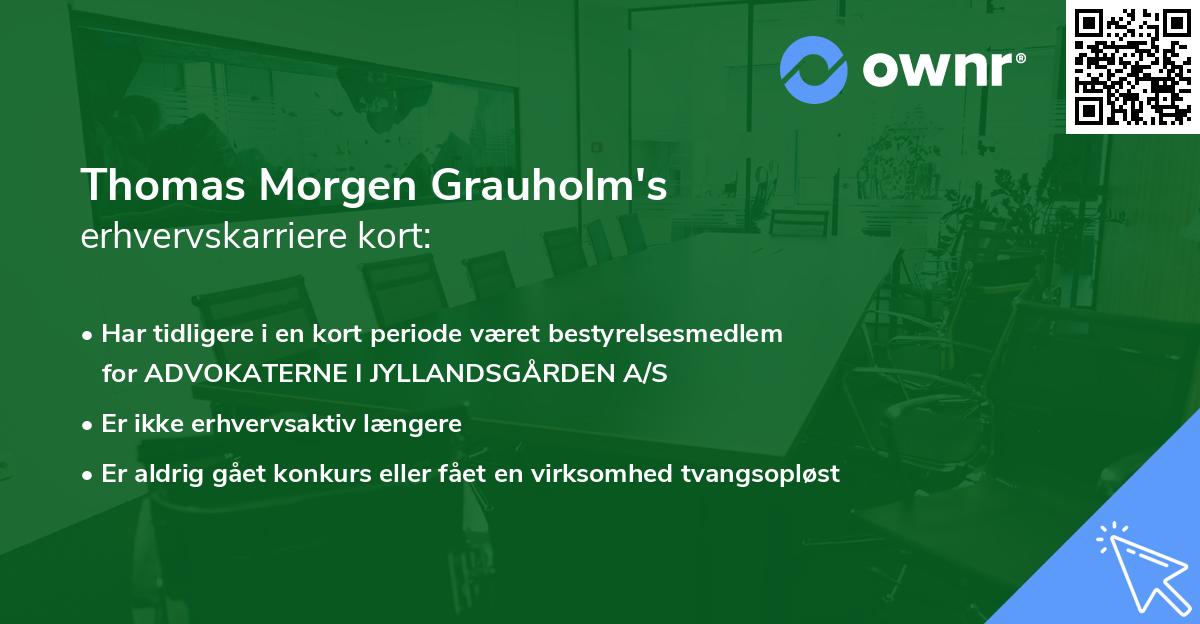 Thomas Morgen Grauholm's erhvervskarriere kort