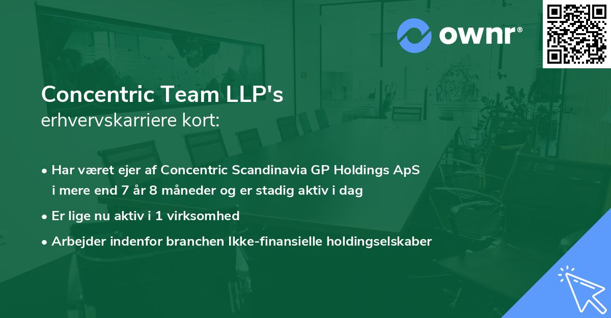 Concentric Team LLP's erhvervskarriere kort