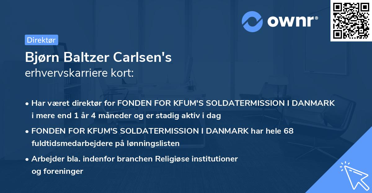 Bjørn Baltzer Carlsen's erhvervskarriere kort