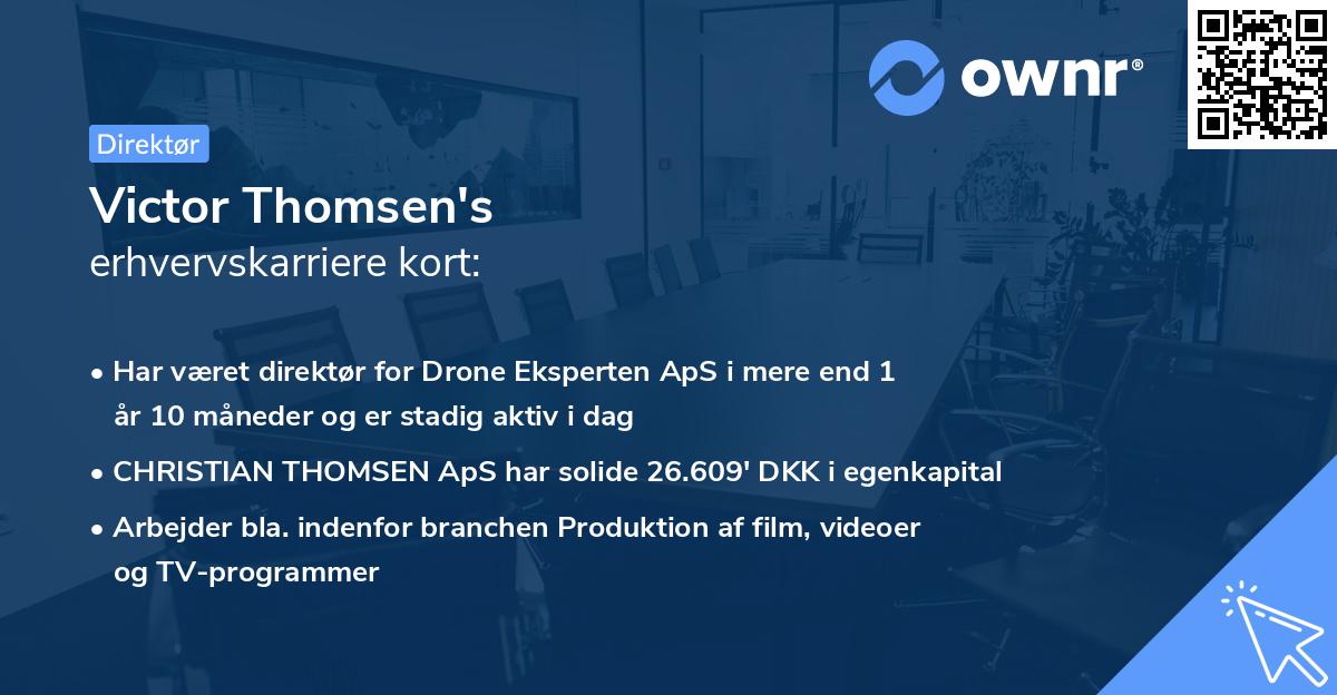 Victor Thomsen's erhvervskarriere kort