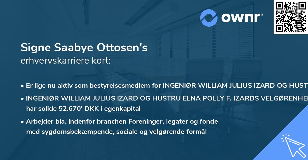 Signe Saabye Ottosen's erhvervskarriere kort