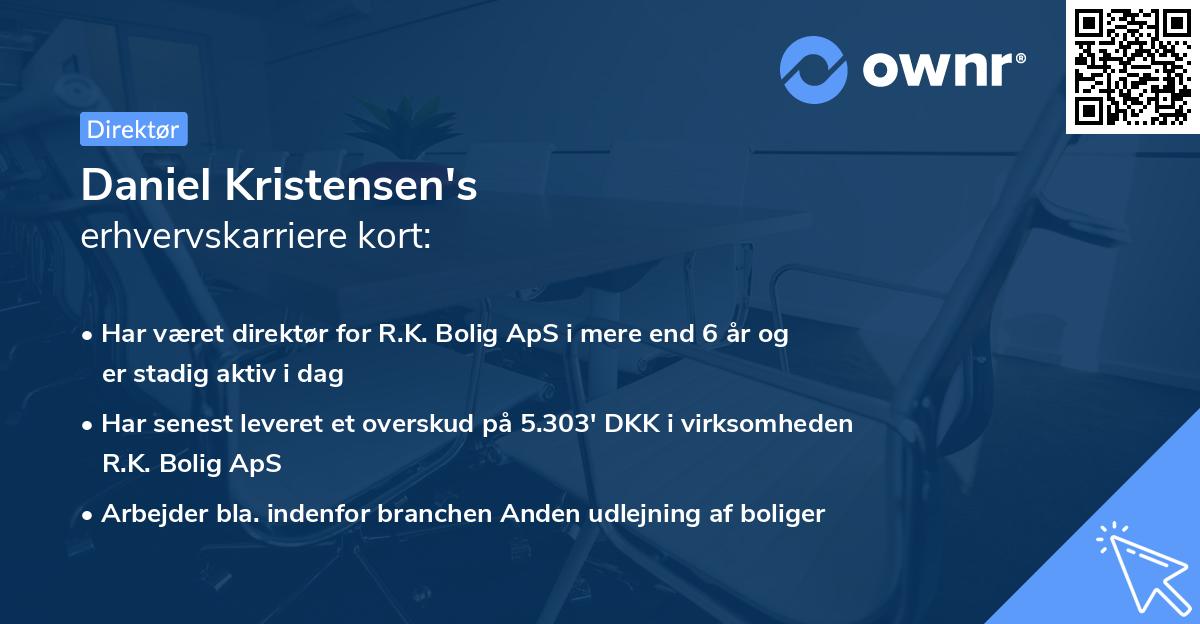 Daniel Kristensen's erhvervskarriere kort