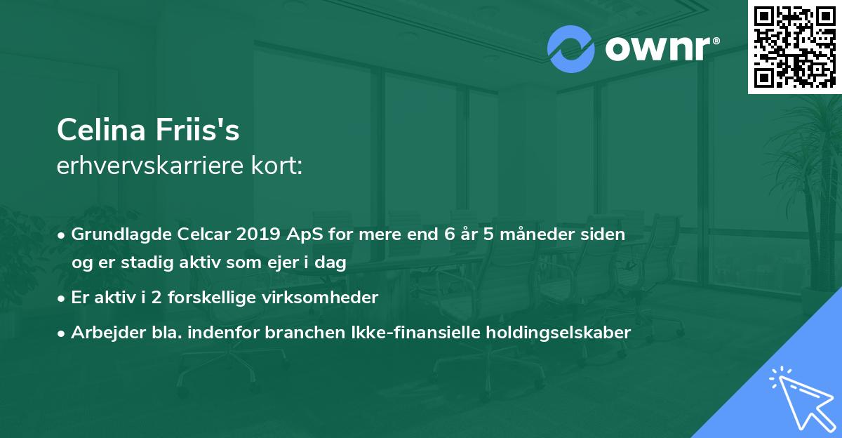 Celina Friis's erhvervskarriere kort