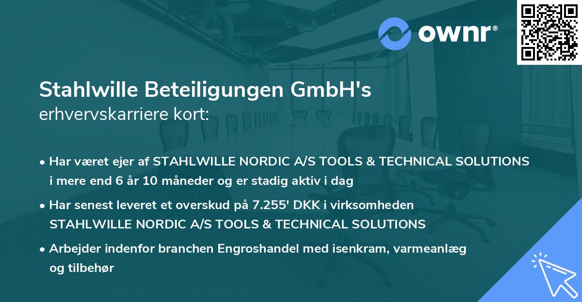 Stahlwille Beteiligungen GmbH's erhvervskarriere kort