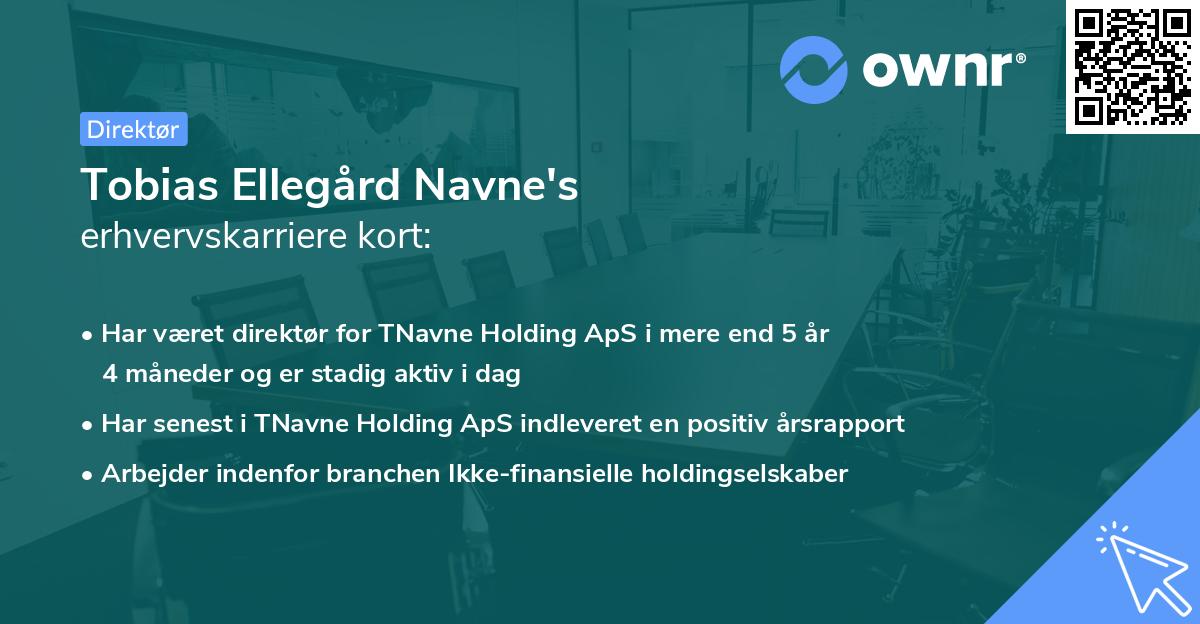 Tobias Ellegård Navne's erhvervskarriere kort