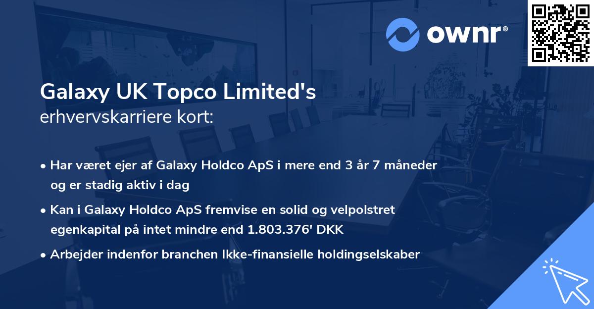 Galaxy UK Topco Limited's erhvervskarriere kort