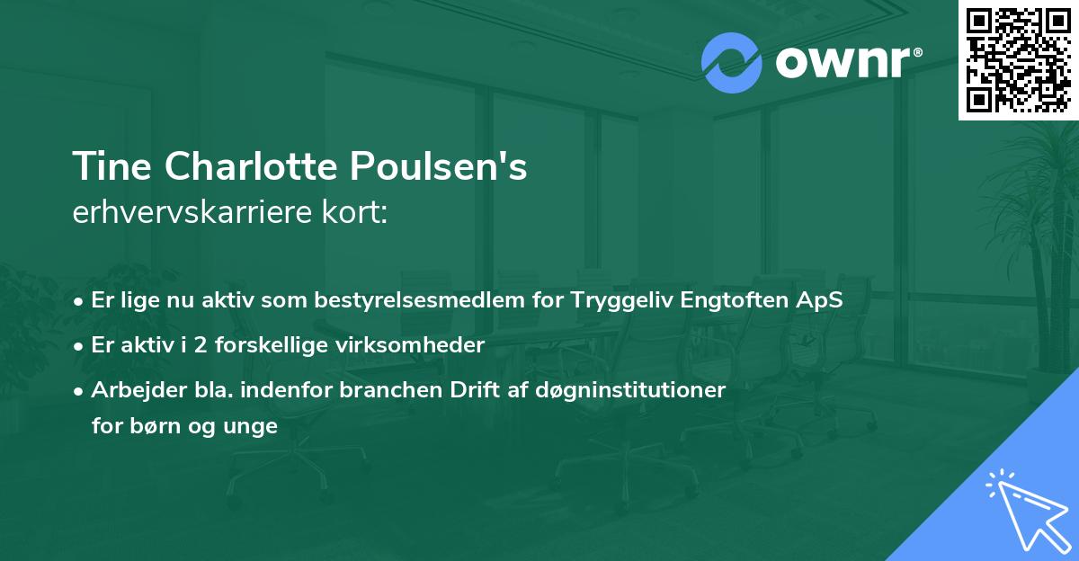 Tine Charlotte Poulsen's erhvervskarriere kort