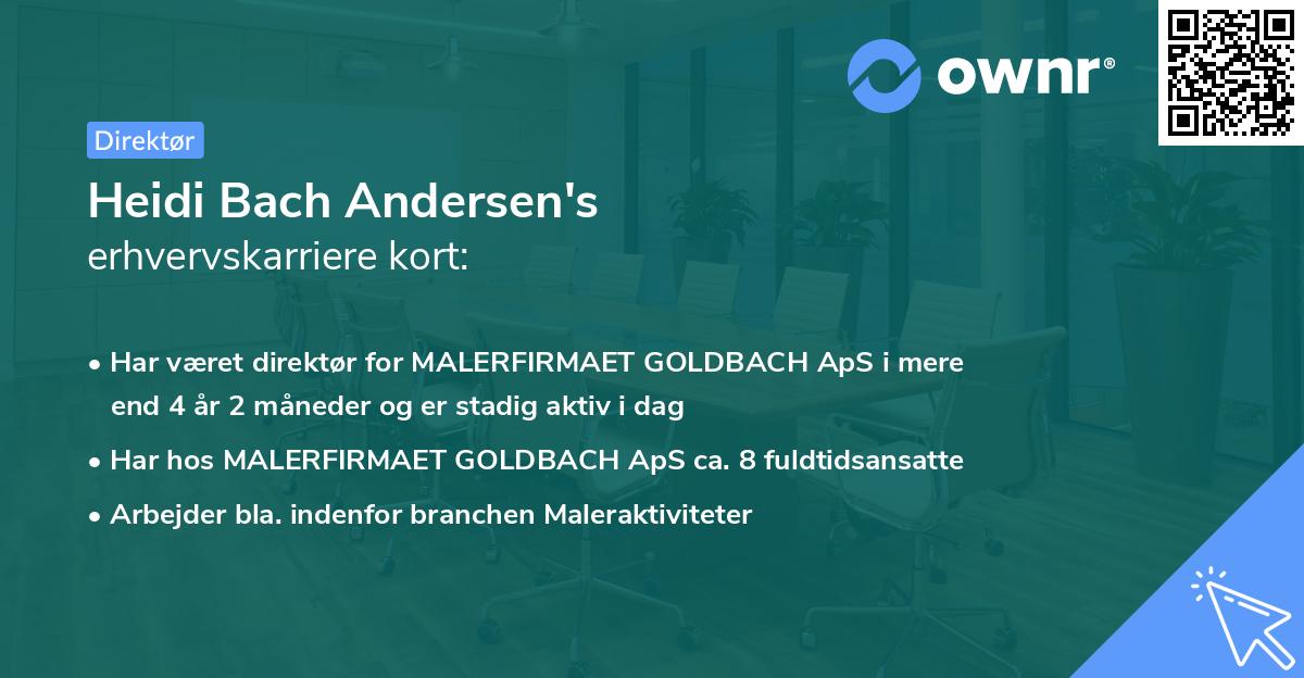 Heidi Bach Andersen's erhvervskarriere kort