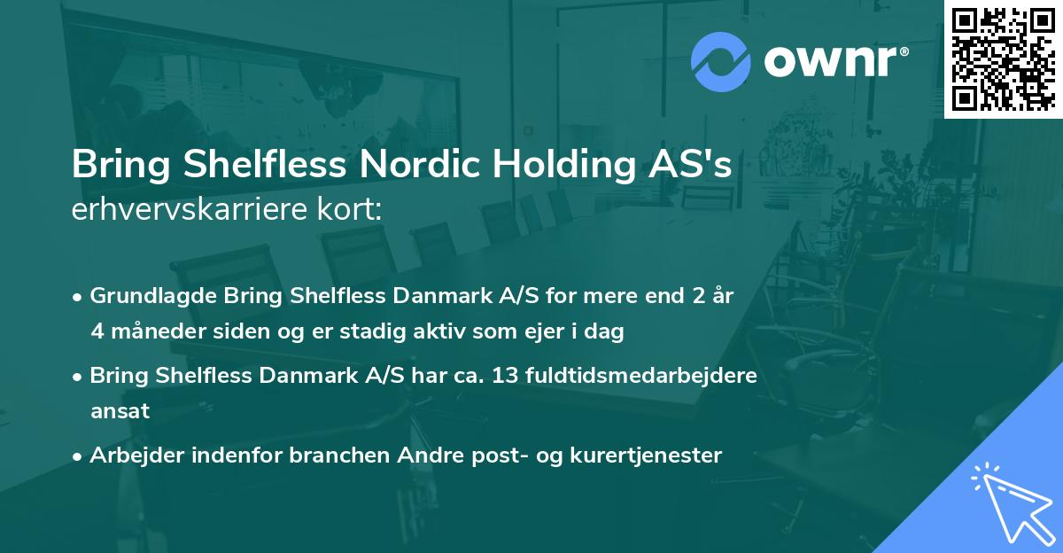 Bring Shelfless Nordic Holding AS's erhvervskarriere kort