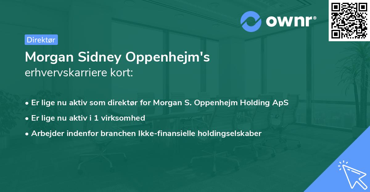 Morgan Sidney Oppenhejm's erhvervskarriere kort