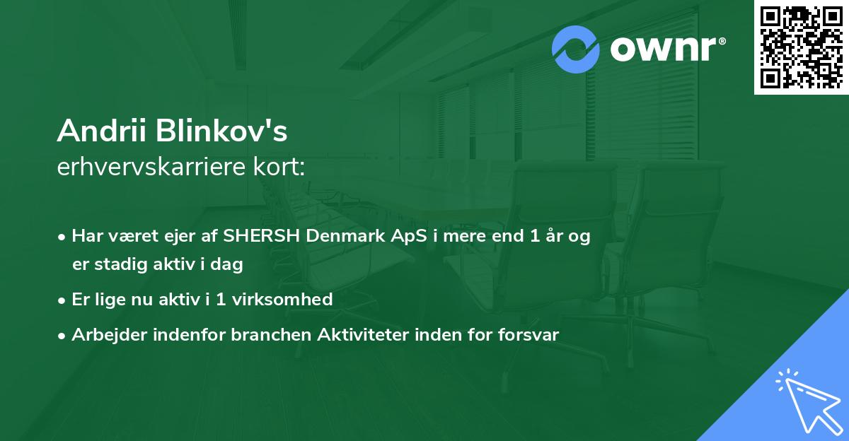 Andrii Blinkov's erhvervskarriere kort