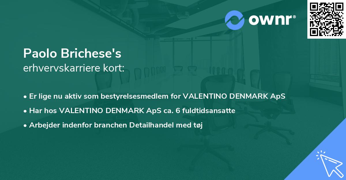 Paolo Brichese's erhvervskarriere kort