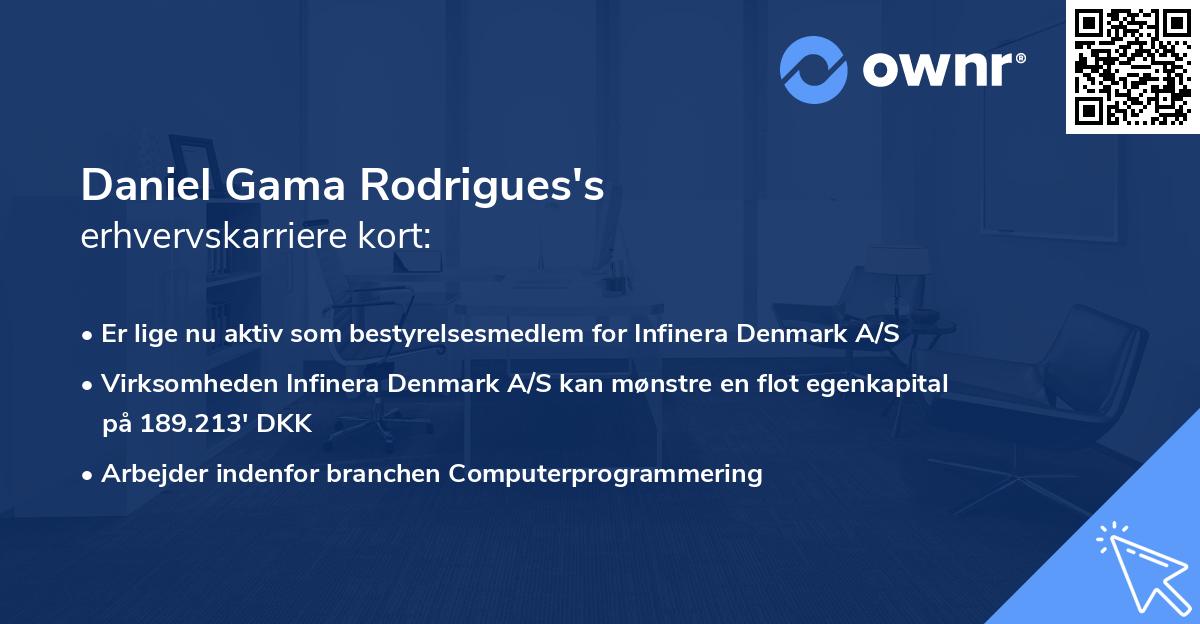Daniel Gama Rodrigues's erhvervskarriere kort