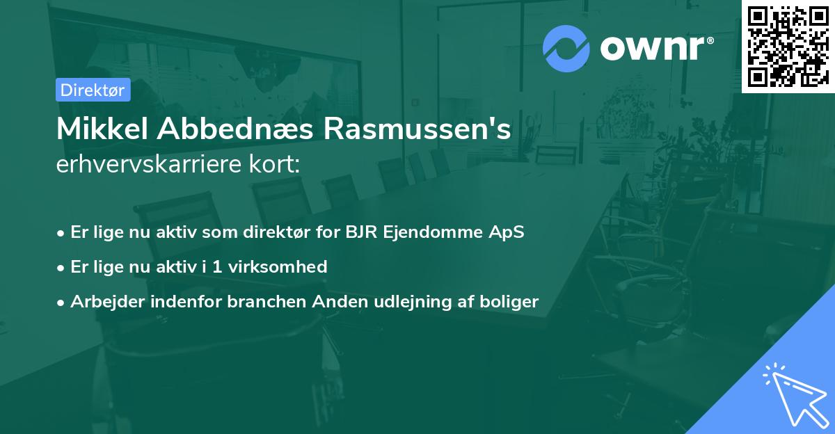 Mikkel Abbednæs Rasmussen's erhvervskarriere kort