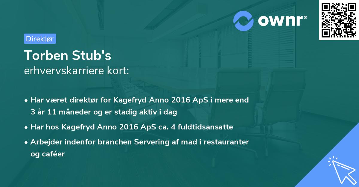 Torben Stub's erhvervskarriere kort