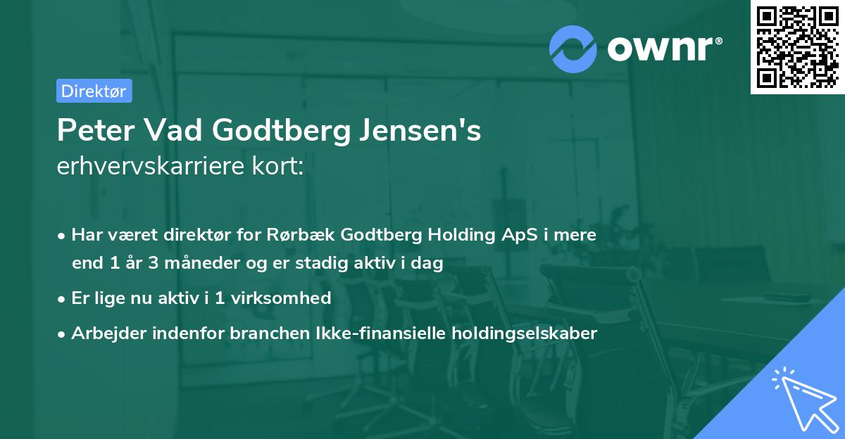 Peter Vad Godtberg Jensen's erhvervskarriere kort