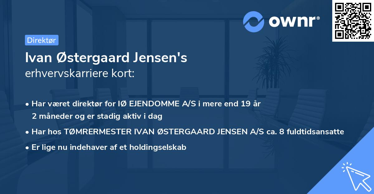 Ivan Østergaard Jensen's erhvervskarriere kort