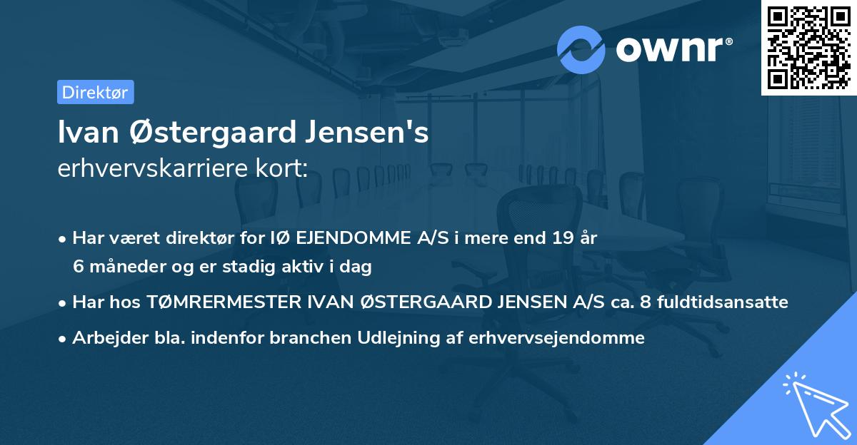 Ivan Østergaard Jensen's erhvervskarriere kort