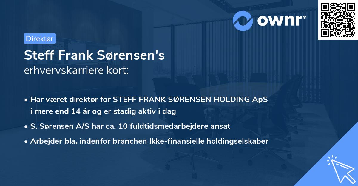 Steff Frank Sørensen's erhvervskarriere kort