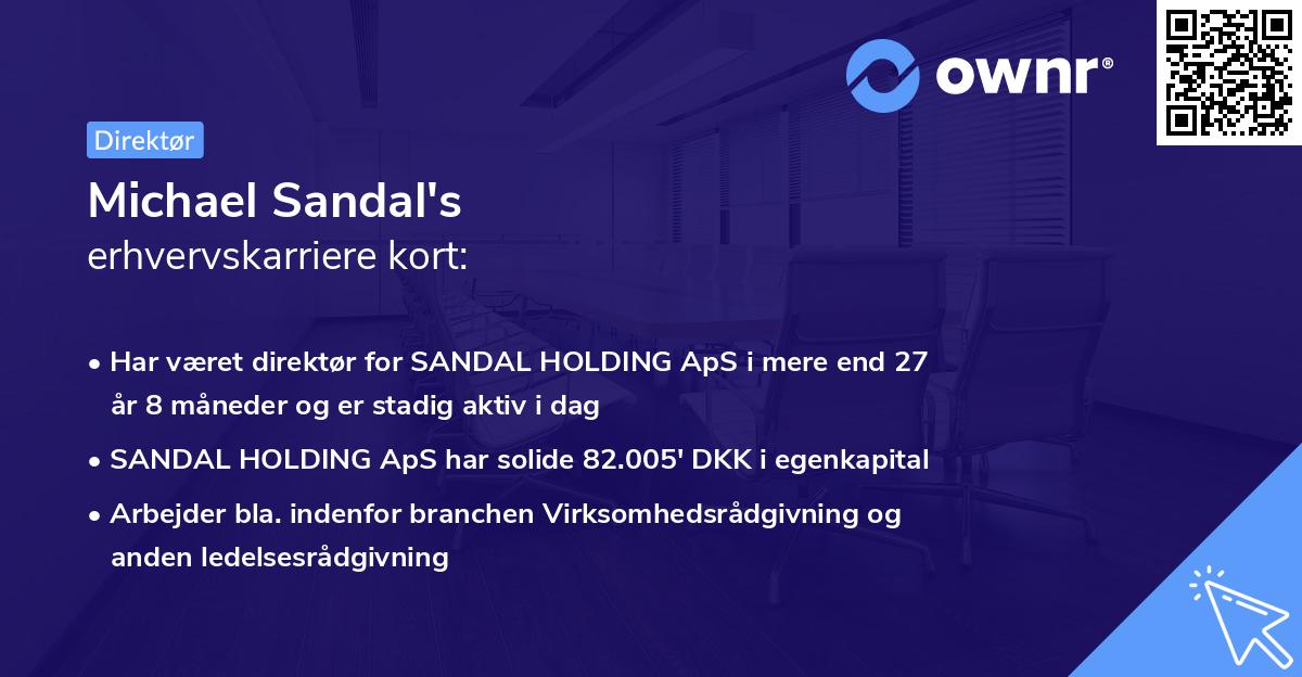 Michael Sandal's erhvervskarriere kort