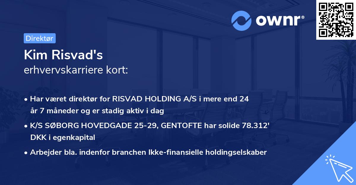 Kim Risvad's erhvervskarriere kort