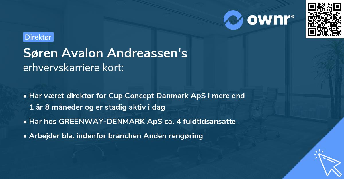 Søren Avalon Andreassen's erhvervskarriere kort