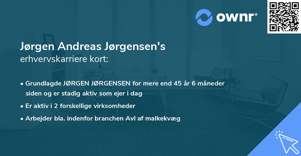 Jørgen Andreas Jørgensen's erhvervskarriere kort