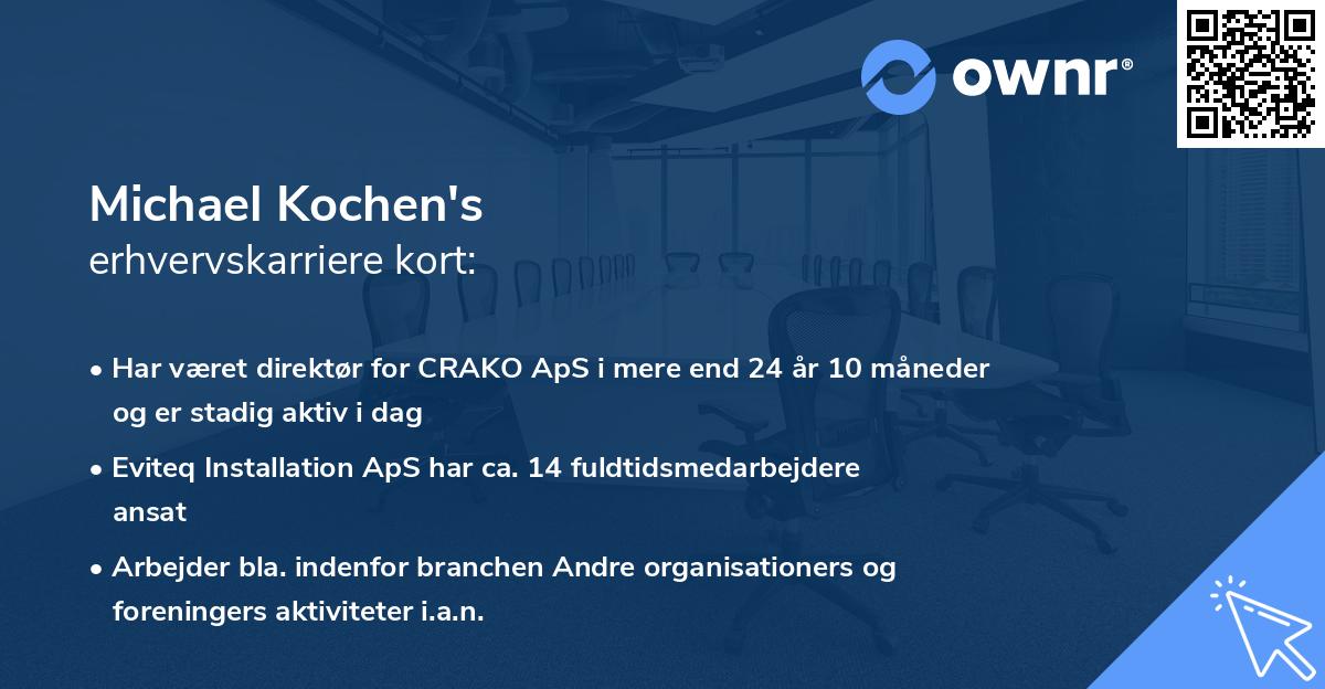 Michael Kochen's erhvervskarriere kort