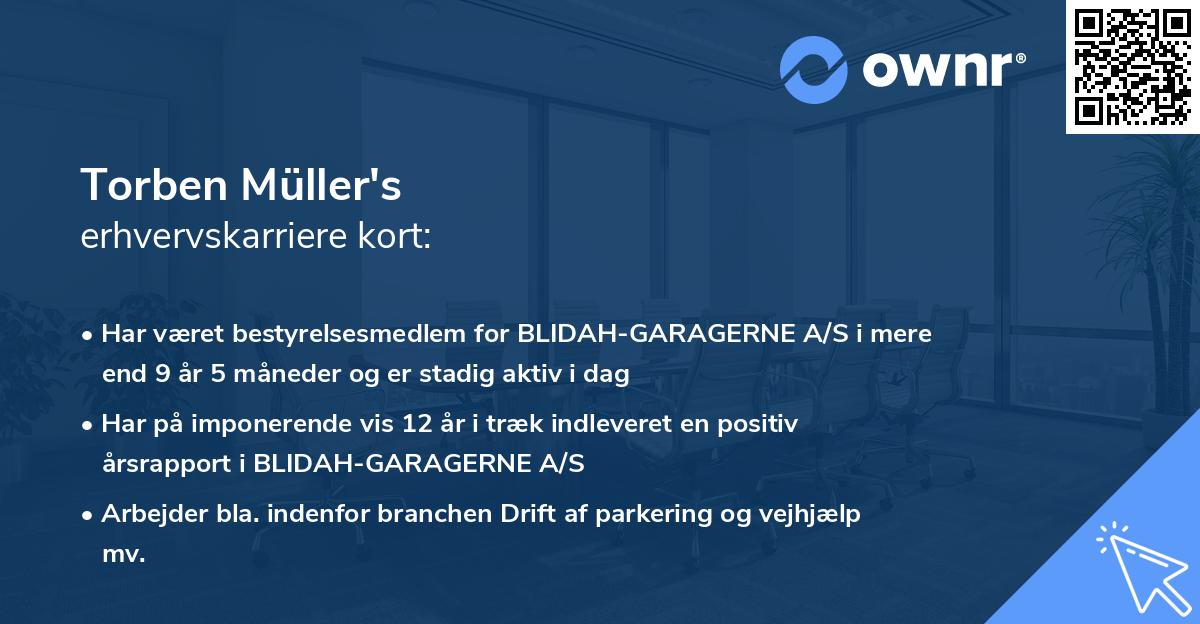 Torben Müller's erhvervskarriere kort