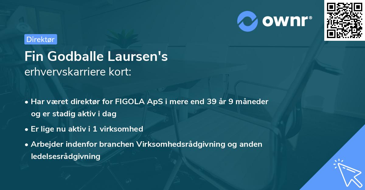 Fin Godballe Laursen's erhvervskarriere kort