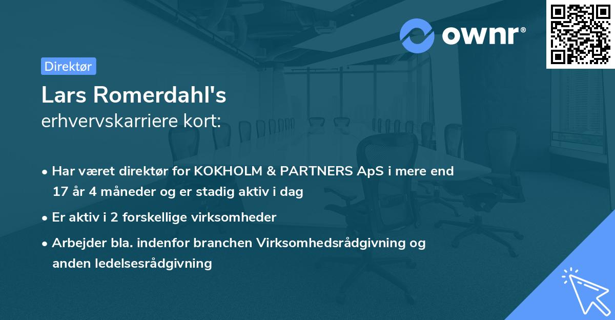 Lars Romerdahl's erhvervskarriere kort