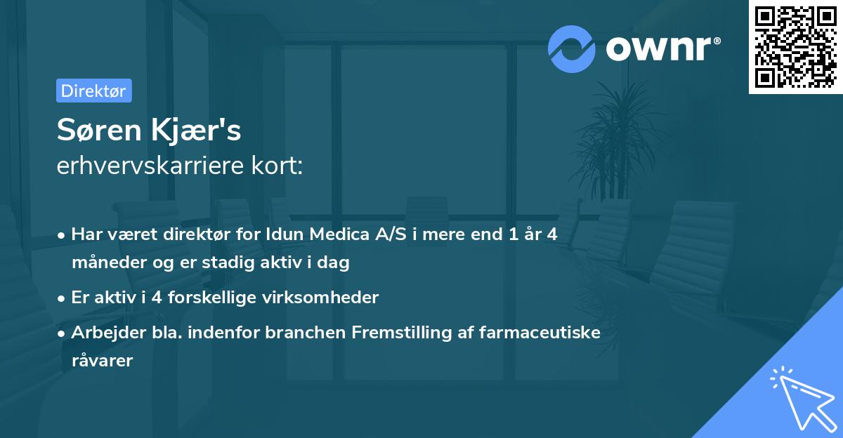Søren Kjær's erhvervskarriere kort