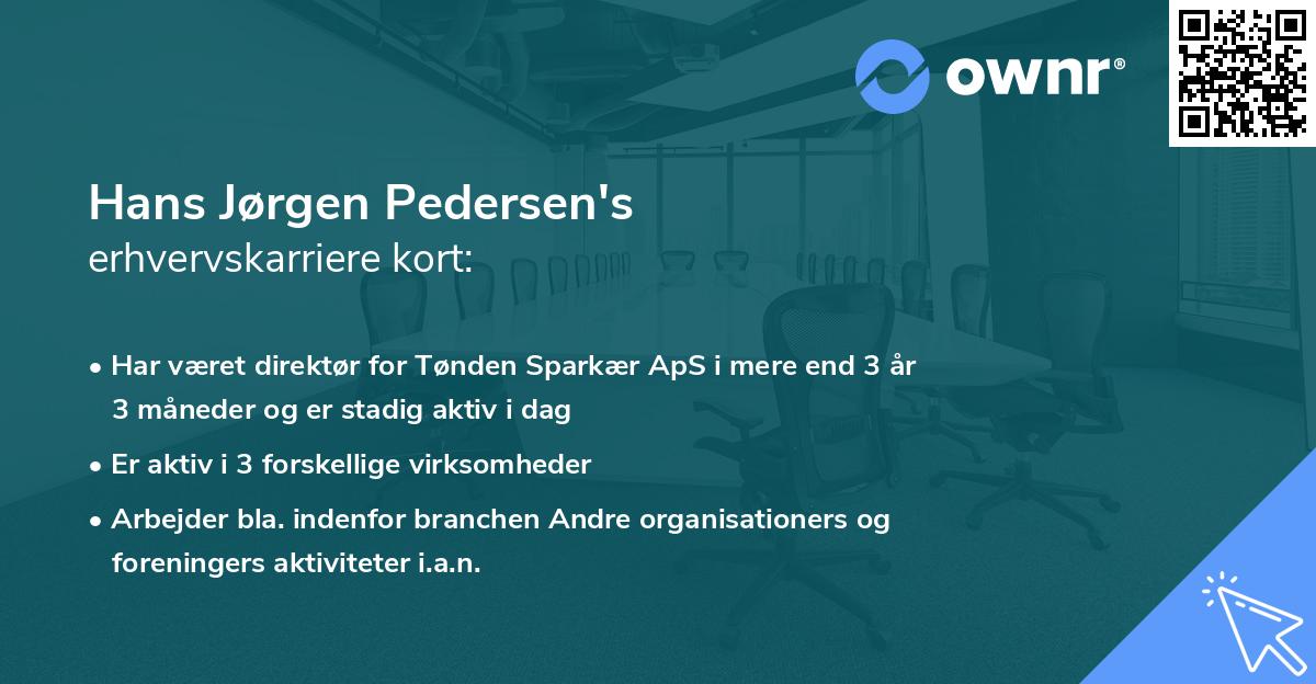Hans Jørgen Pedersen's erhvervskarriere kort