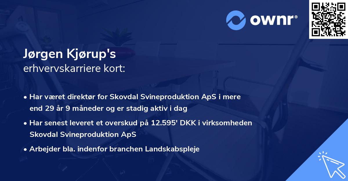 Jørgen Kjørup's erhvervskarriere kort