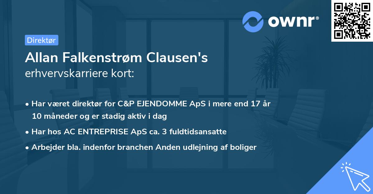 Allan Falkenstrøm Clausen's erhvervskarriere kort