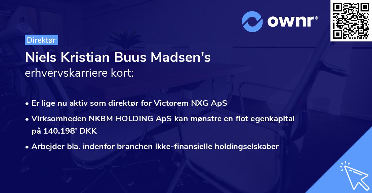 Niels Kristian Buus Madsen's erhvervskarriere kort