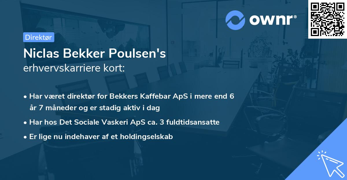 Niclas Bekker Poulsen's erhvervskarriere kort