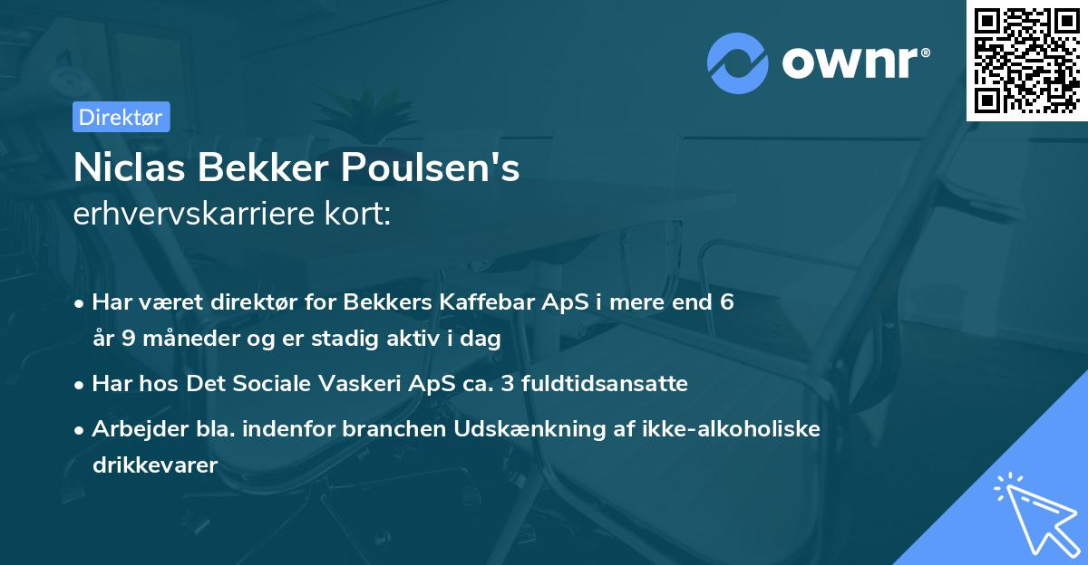 Niclas Bekker Poulsen's erhvervskarriere kort