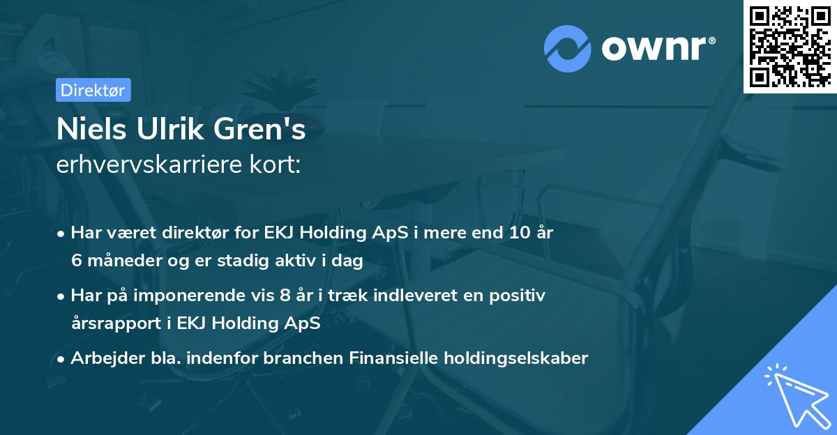 Niels Ulrik Gren's erhvervskarriere kort