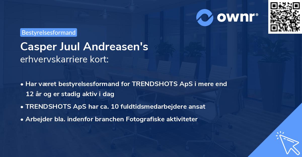 Casper Juul Andreasen's erhvervskarriere kort