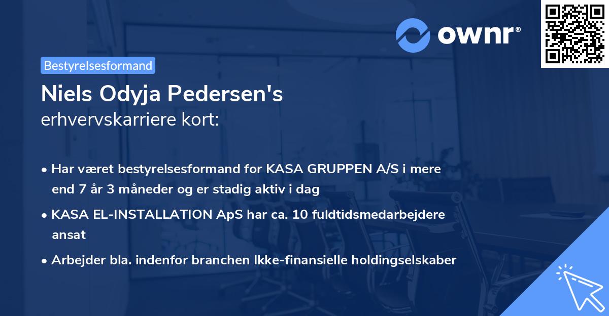 Niels Odyja Pedersen's erhvervskarriere kort