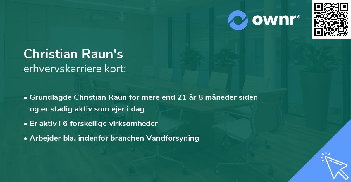 Christian Raun's erhvervskarriere kort