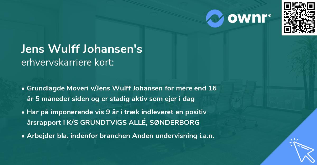 Jens Wulff Johansen's erhvervskarriere kort