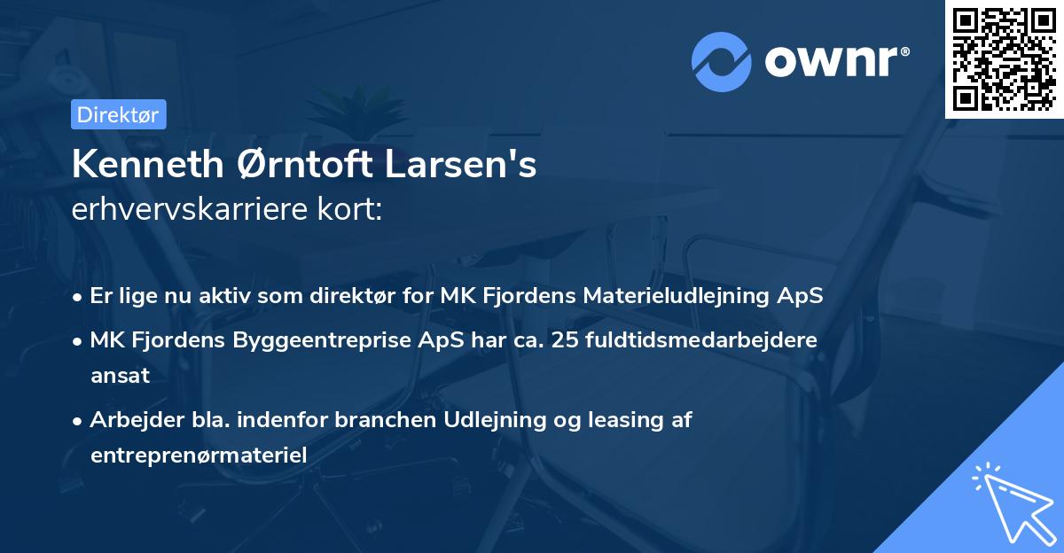 Kenneth Ørntoft Larsen's erhvervskarriere kort