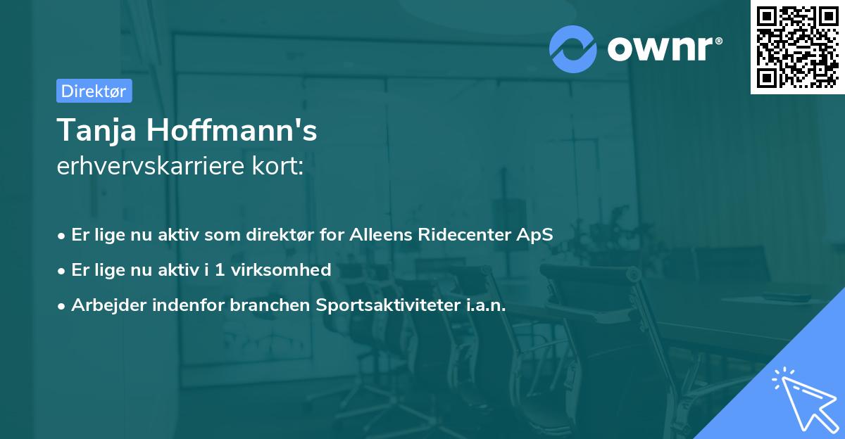Tanja Hoffmann's erhvervskarriere kort