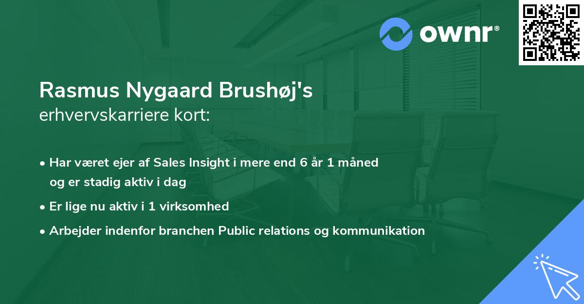 Rasmus Nygaard Brushøj's erhvervskarriere kort