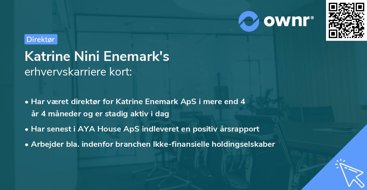 Katrine Nini Enemark's erhvervskarriere kort