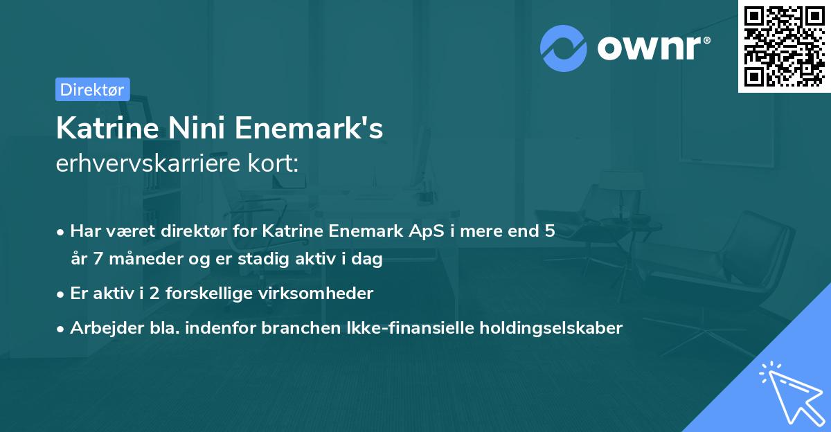 Katrine Nini Enemark's erhvervskarriere kort