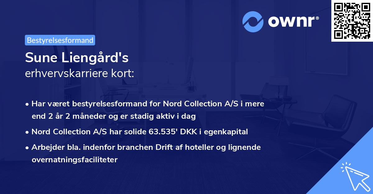 Sune Liengård's erhvervskarriere kort