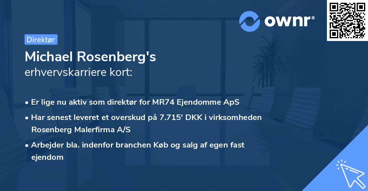 Michael Rosenberg's erhvervskarriere kort